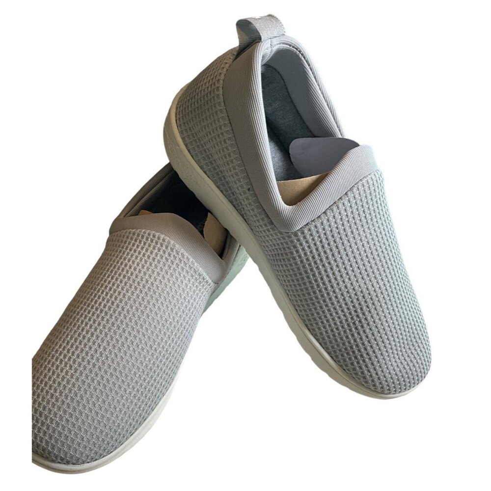 Muk Luks Womens Slippers XL 11-12 Gray Lightweight Indoor/Outdoor Sole Cushioned
